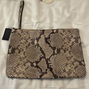 Snake Print Clutch